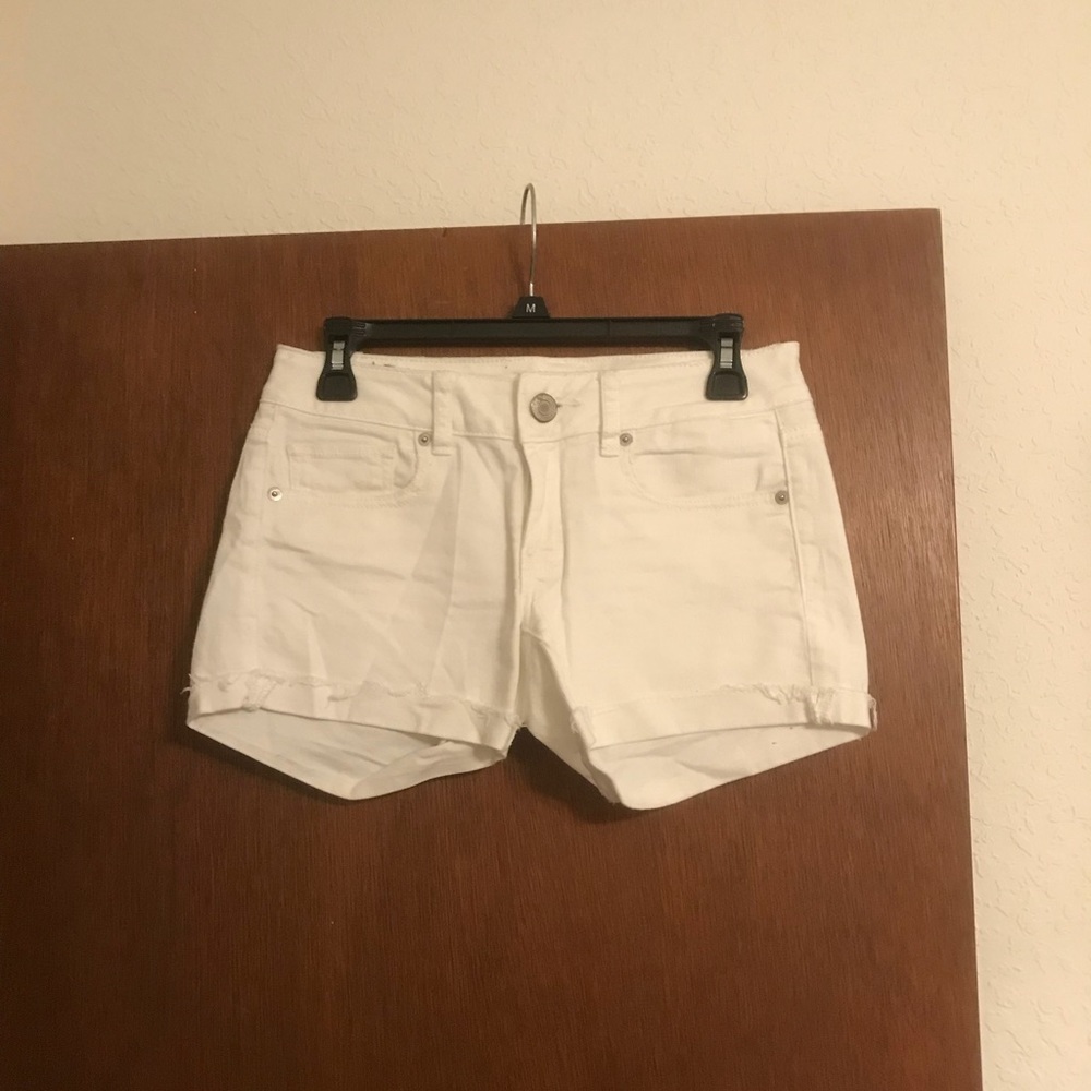 American Eagle Outfitters White Denim Jean Shorts